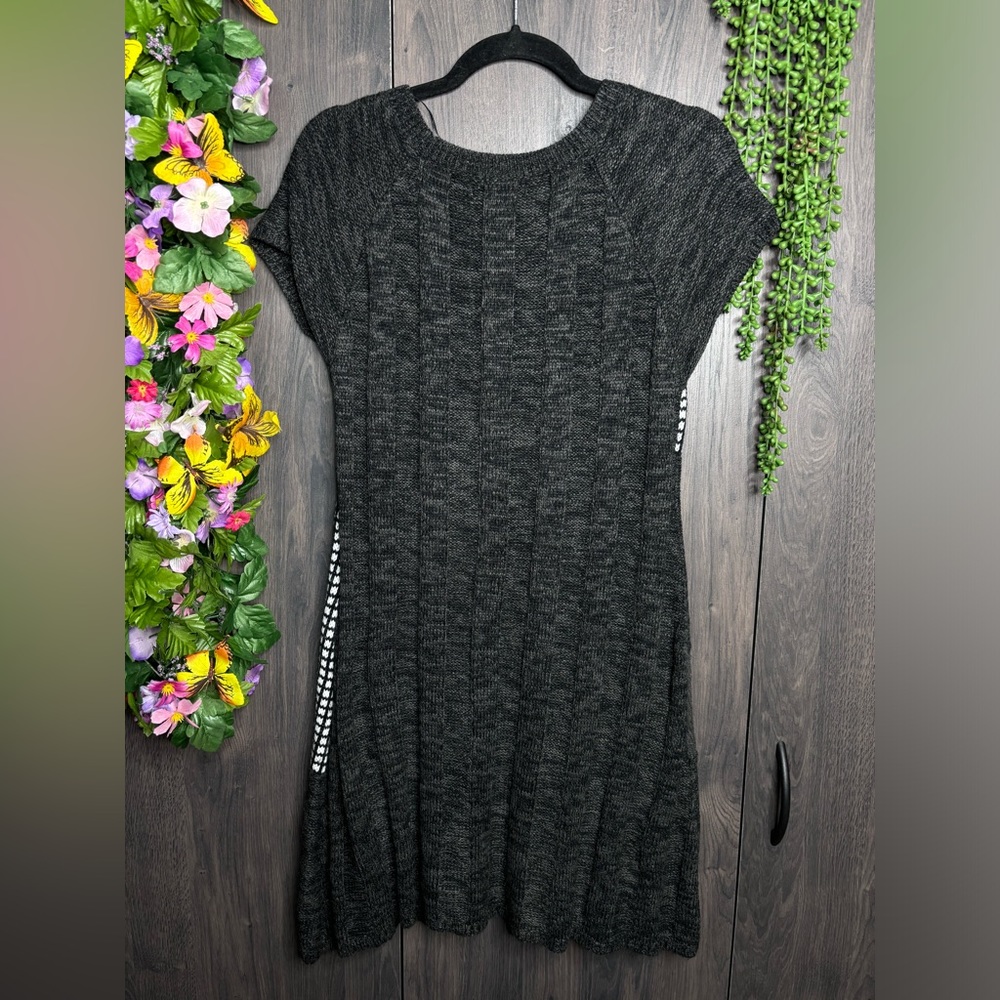 **🌼3/$30🌼Style & Co Short Sleeve Colorblock Woven Sweater Dress Size Medium - Picture 12 of 16